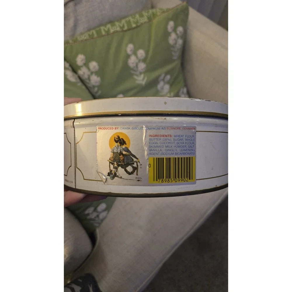 🧡 1986 Norman Rockwell Limited Edition Tin Dansk Biscuit Denmark Vintage